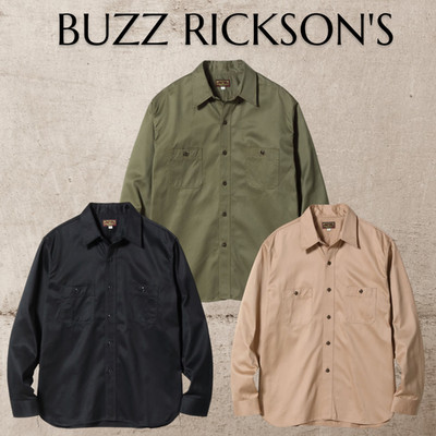 BUZZ RICKSON'S Lot No. BR29390 HERRINGBONE WORK SHIRTS LANGARM Japan NEU