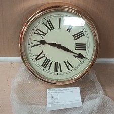 London Clock Copper Wall Clock ~ 39cm Diameter ~ Roman Numerals