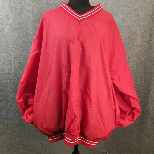 Vintage Southern Athletic  Windbreaker Jacket Men XL Red Nylon Athletic V Neck - product listing photo