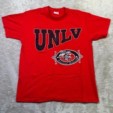 VTG UNLV Rebels Single Stitch Shirt USA Made 80s 90s Sz Lg Good Shape