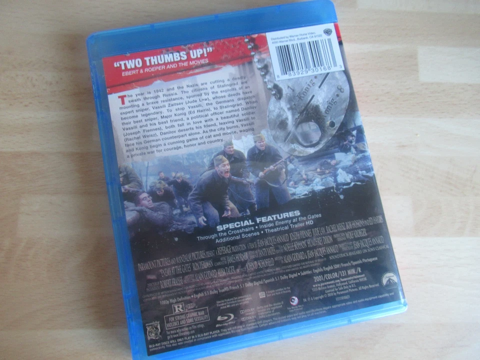 ENEMY AT THE GATES - Jude Law & Bob Hoskins - BLUE RAY - Image 2 of 2