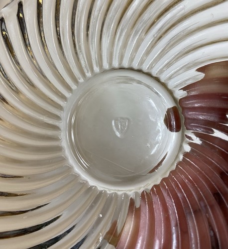 Taza y platillo infantil Demitasse de vidrio federal de la depresión diana remolino años 30 de colección - Imagen 3 de 12