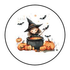 30 Halloween stickers labels tags envelope seals party favors Witch