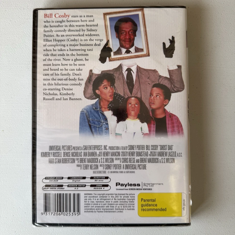 Ghost Dad (DVD, 1990) Brand New & Sealed Region 4 Comedy Fantasy Family - image 2 of 2