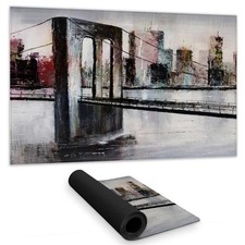 Begin Home Decor C1DM14242PO5TU 14 x 24 in. Industrial Gray Cities Desk Mat -...