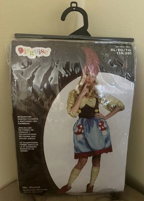 Ms. Gnome Costume Plus Size XL 18-20 Women s Adult NEW Disguise Mushroom Pockets