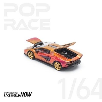 POPRACE 1/64 LAMBORGHINI COUNTACH LP 800-4 - BLU HAL Diecast Model