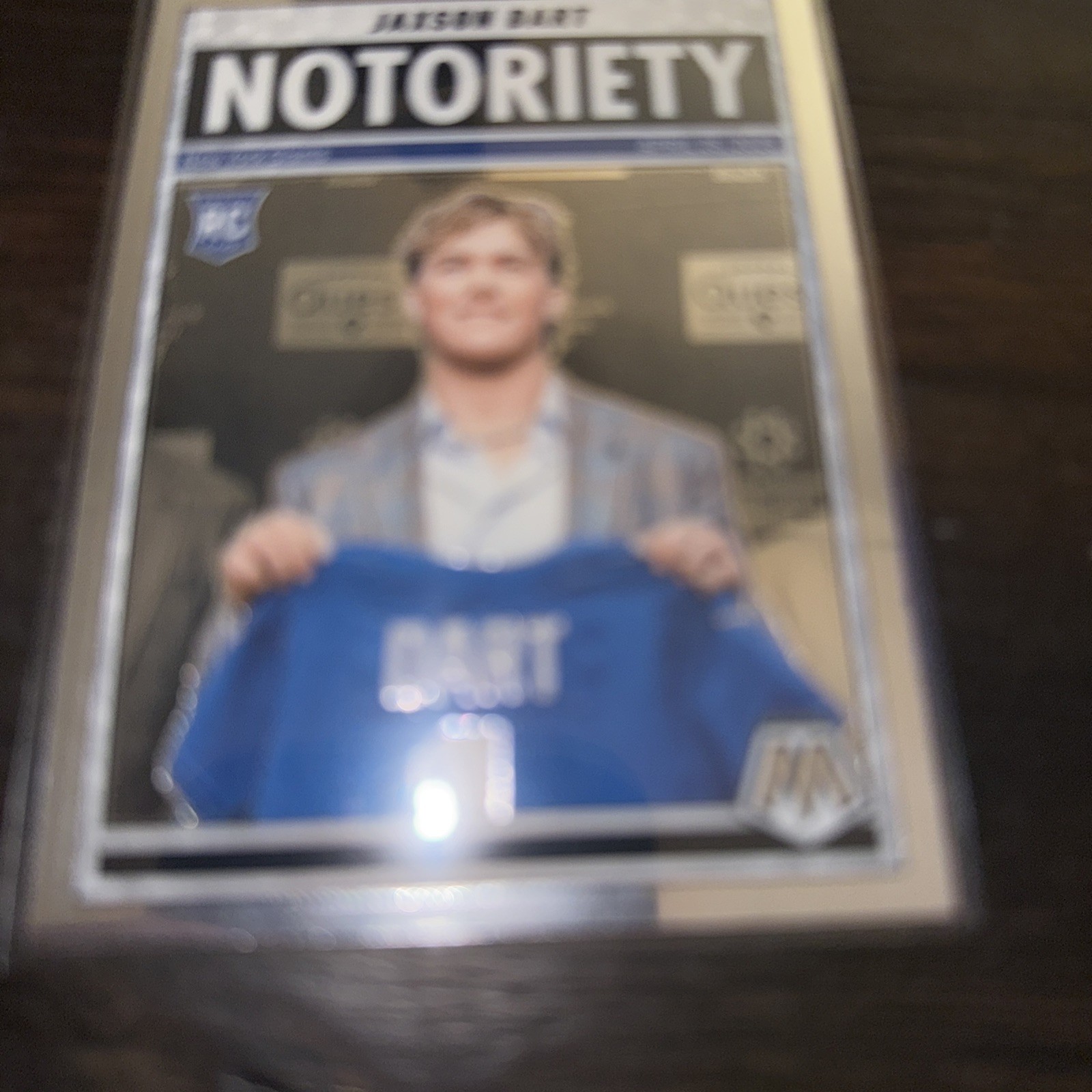 Jaxson Dart 2025 Mosaic Notoriety #11 Ole Miss RC Giants Rookie