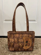 Harveys Seatbelt Bag With Owl Print Harveys Brown Shoulder Bag