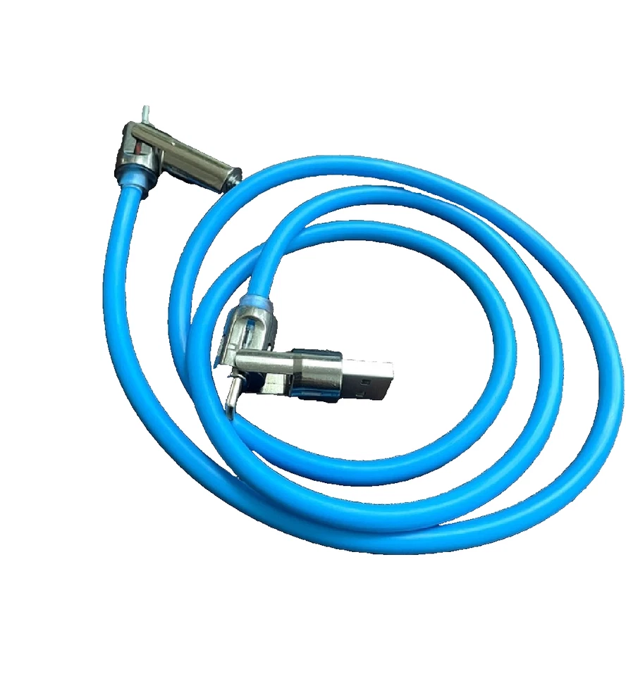 4 in 1 USB C Cable 240w Fast Charging & Data Sync Multi Silicone RGB Charge Cord - Image 2 of 4