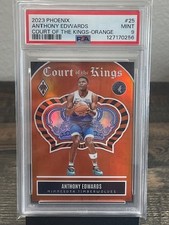 2023 Phoenix Anthony Edwards #25 Court of the Kings - Orange Prizm /49 PSA 9🔥