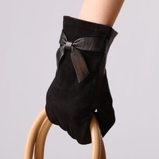 Ladies Woman Genuine Suede Sheepskin Gloves W/ touch function On Sale L065NC1