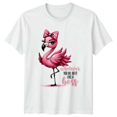 Whatever You Do It Damen T-Shirt Flamingo Tier Neuheit Geschenk für sie