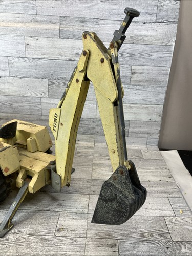 Vintage Ford 7500 Backhoe 1/12 Scale Die-Cast Loader Tractor Damaged USED - Picture 7 of 12