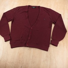 CHRISTIAN DIOR orlon acrylic cardigan sweater XL tag vtg 80s 90s usa made