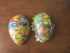 Vintage Paper Mache Easter Egg Made in German Democratic Republic Large 10 inch