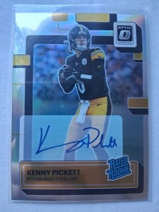 Kenny Pickett 2022 Donruss Optic RC Silver Holo Prizm Rated Rookie Auto /125!