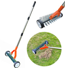 Lawn Rolling Aerator Scarifier Effective Manual Lawn Grass Soil Aeration Garden