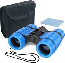 ESSENSON Binoculars for Kids Toys Gifts Age 3, 4, 5, 6, 7, 8, 9, 10+ blue 
