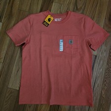 Carhartt Women's Loose Fit Heavyweight Short Sleeve Pocket T-shirt Medium Orange