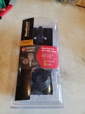 660 Series Matte Black Keyed Square Deadbolt Keyed One Side Featuring Smartkey S