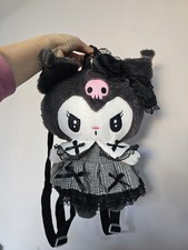 Kuromi Teddy backpack for kids and adults can fit phone and small items