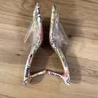 Multi Colored Transparent Heel Slides White Words Unisex Comfortable Shoes — photo 2