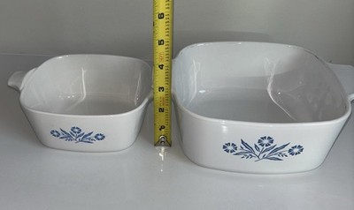 CorningWare Blue Cornflower Set Of 2, 5.5   And 7   2.75 Cups Cookware