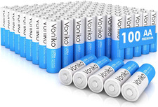 100 Pack AA Alkaline Batteries Premium Long Lasting Leakproof 1.5 Volt 10 Year 0.32 per gallon