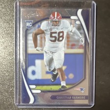 Panini 2021 Absolute Christian Barmore #156 New England Patriots Rookie Card. rookie card picture