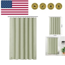 Sage Green Plastic Shower Curtain Liner - PEVA Shower Liner BPA  PVC Free, ...