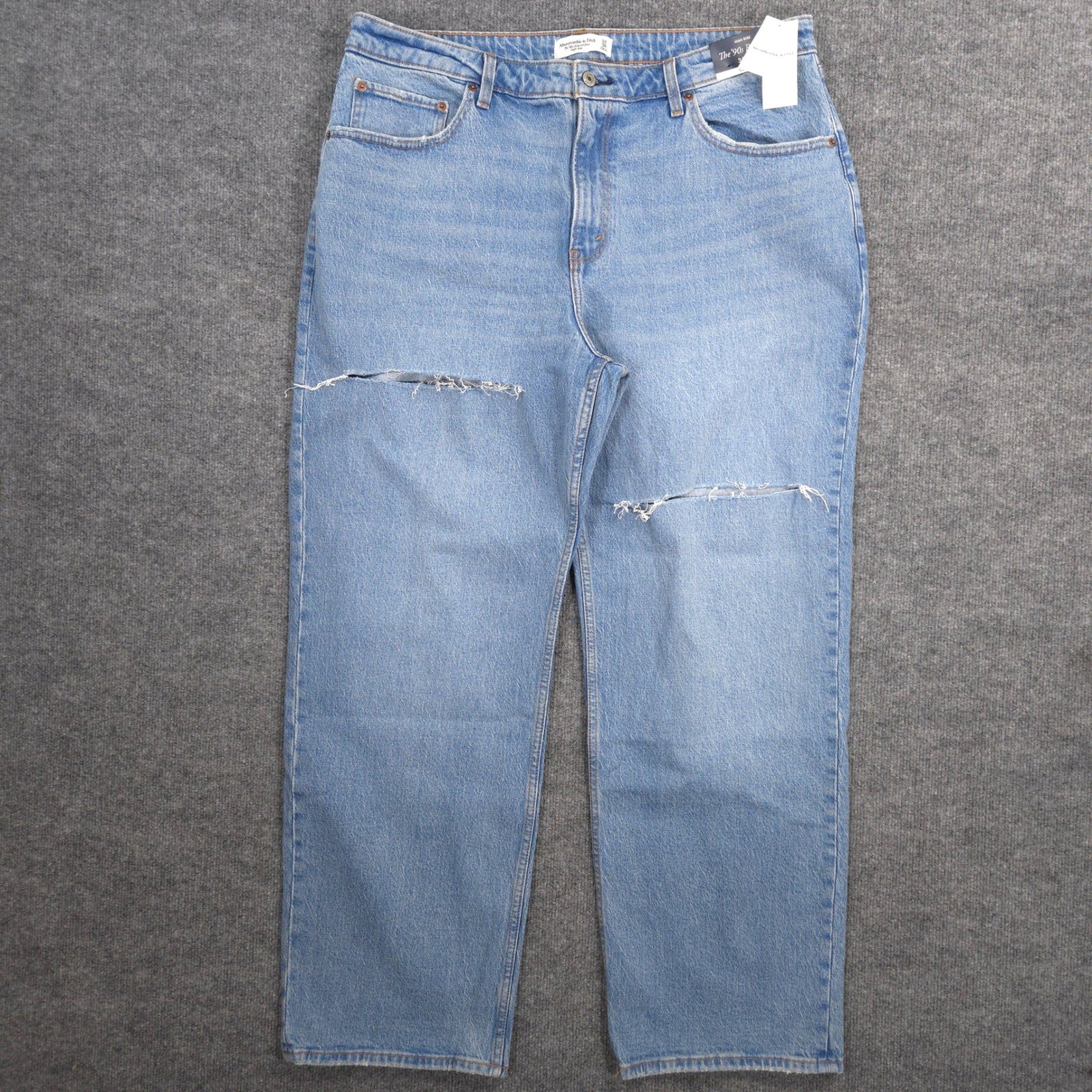 Abercrombie & Fitch Jeans Womens 18R Blue 90s Relaxed High Rise Curve Love NEW