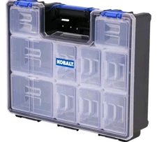 Kobalt 10‑Compartment Large Plastic Small Parts Organizer – Brand New