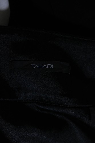 Tahari Women's Zip Closure Slit Hem A-Line Mini Skirt Black Purple Size 0 Lot 2 - Picture 6 of 8