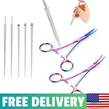 Versatile Piercing Tools: Stainless Steel Pliers, Forceps, and tapers Included
