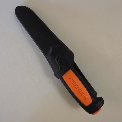 Mora Knives Basic 546 Black/Orange M-13246 With Sheath Very Good Condition 