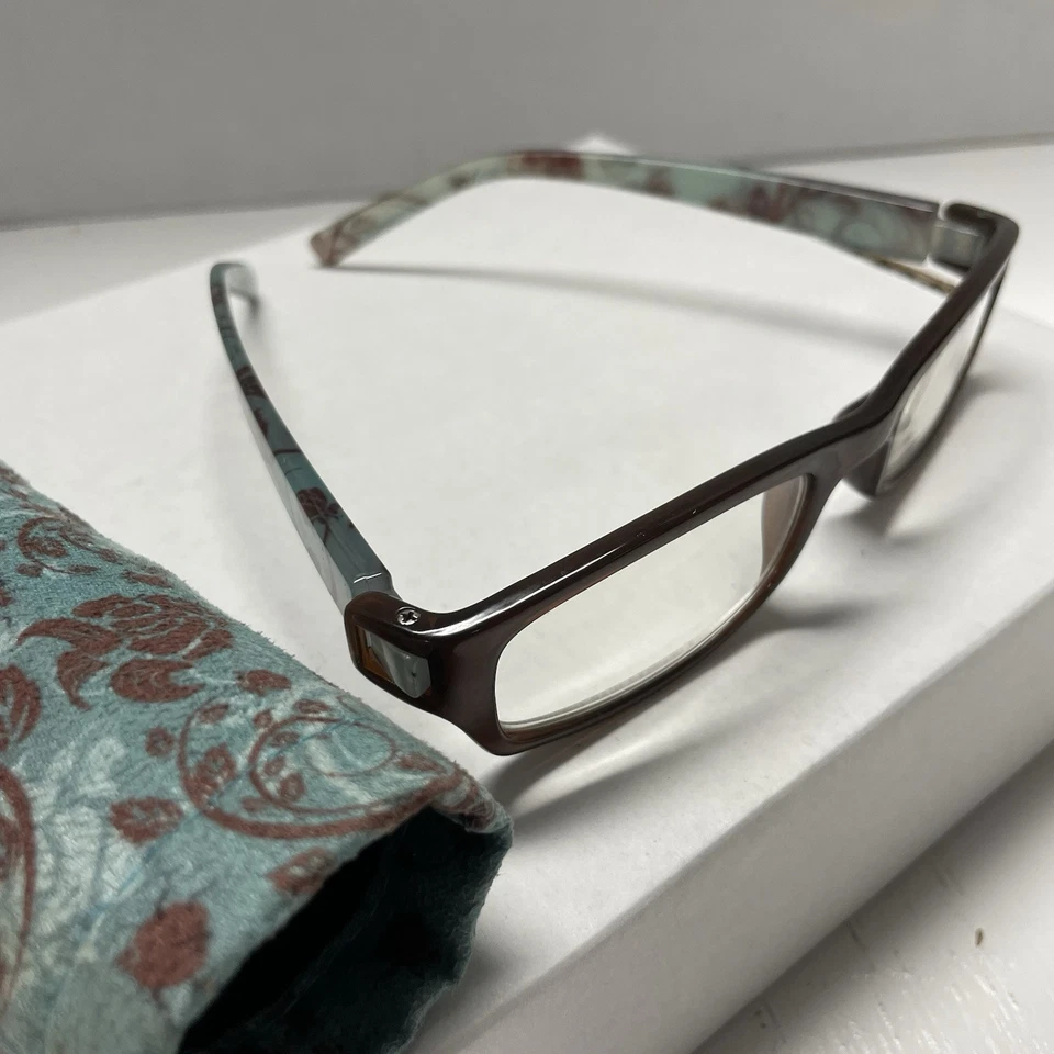 Gafas UCI +300 lectores - Estuche a juego azul y marrón usado arte para usar Foto 2 de 4