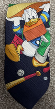 Donald Duck Neck Tie Disney Mickey Unlimited 57 inches 100 Silk