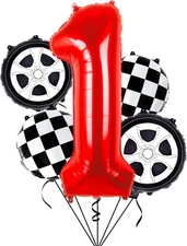 Race Car Birthday Balloons Boys Fast One First Birthday Decorations Race Car The