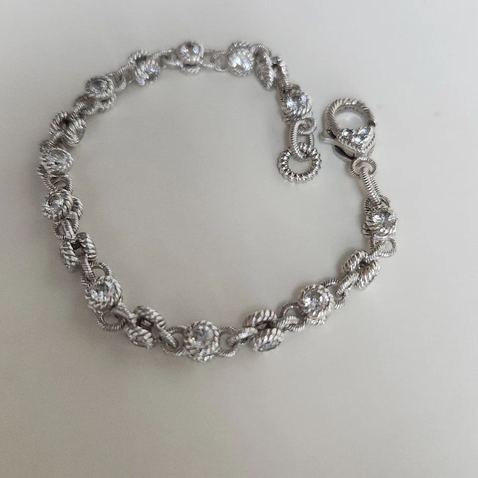Brazalete Judith Ripka de plata de ley 925 circonita cúbica con circonita cúbica 7′′ Foto 2 de 4