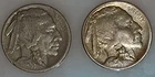 1913 Buffalo Nickels, Type I, San Francisco And Denver Mints - Lot of 2