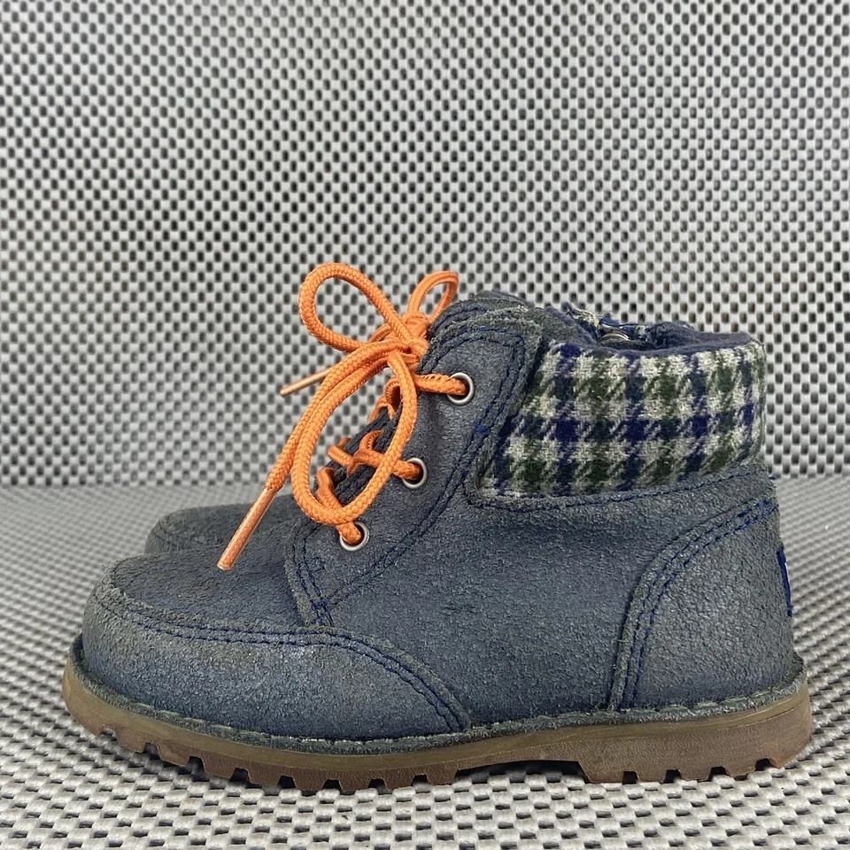 Botas UGG Niños Pequeños Talla 7 Azul Cremallera Con Cordones Invierno Foto 2 de 4