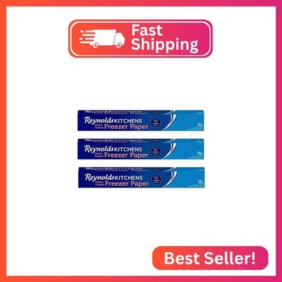 Reynolds Kitchens Plastic Coated Freezer Paper - 75 Square Feet (Pack of 3)