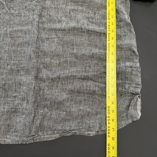 FLAX Linen Outfit Set Lagenlook Gray Lightweight Natural Fiber Shirt & Pants M - Picture 14 of 21