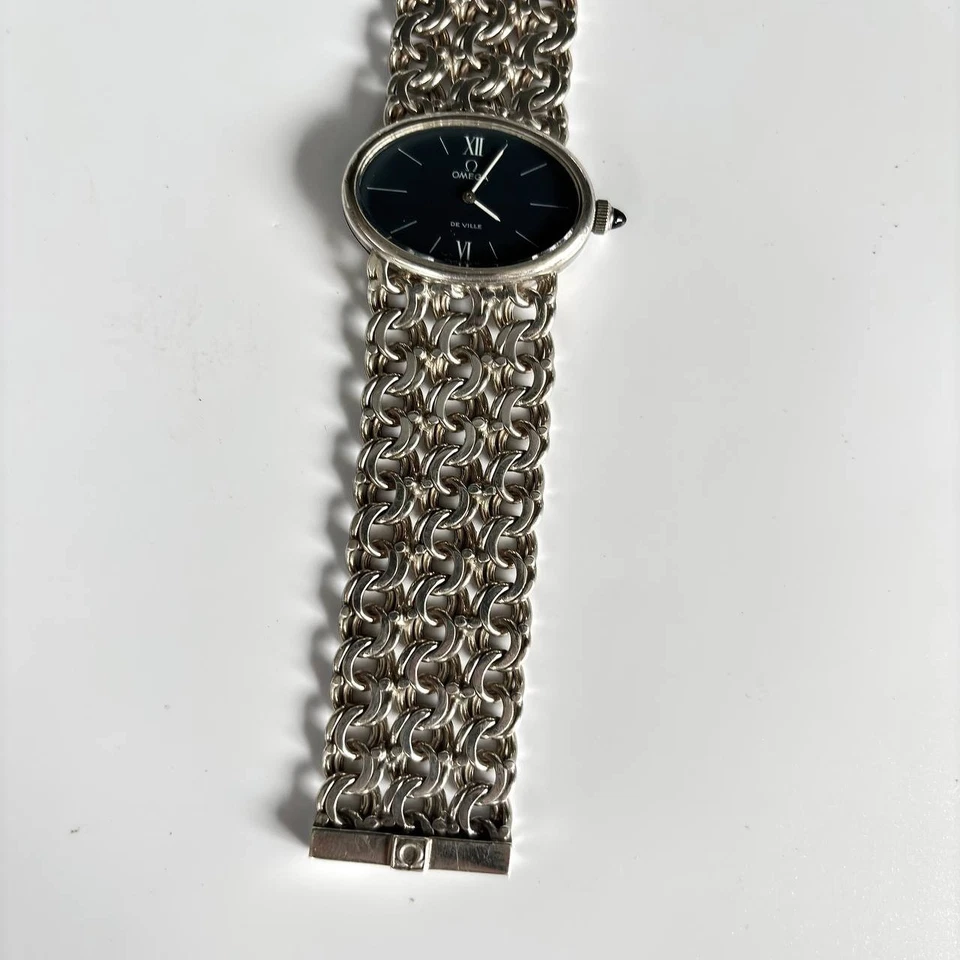 Omega De Ville "Jeux D’Argent" Lady Andrew Grima Design 1972 Sterling Silber Uhr - Bild 4 von 4