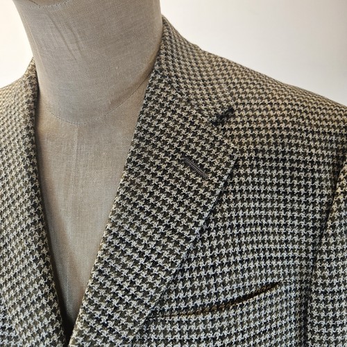 Vintage 90er Burberry Herren Wolle Hahnentritt Sport Mantel Blazer Jacke Größe 40 L - Bild 2 von 13