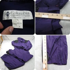 Columbia Snow Suit Men Medium Purple Water Resistant Snowmobile  VTG 90s 33x31