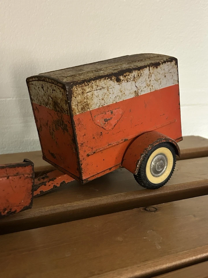 Vintage 1960s Nylint No. 4100F Ford Pickup Truck & U-Haul Trailer Pressed Steel - Image 3 of 4