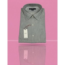 NWT Daniel Cremieux Classics Mens Large Grey Herringbone Button Down Dress Shirt