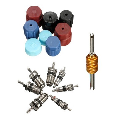Universal A/C System Cap & Valve Cores Santech Rapid Seal Kit Air Conditioning